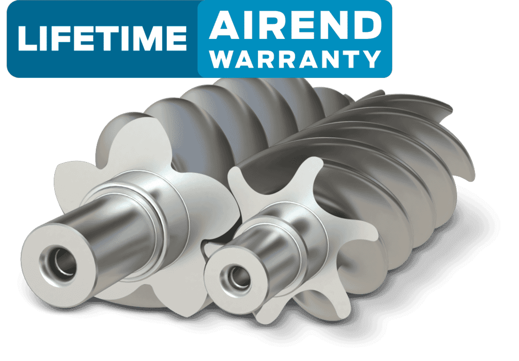 Kaishan KRSP and KRSP2 rotary screw compressors backed by a lifetime airend warranty.