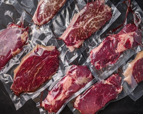 vacuum sealed meat