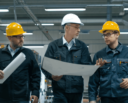 engineer with general labourers